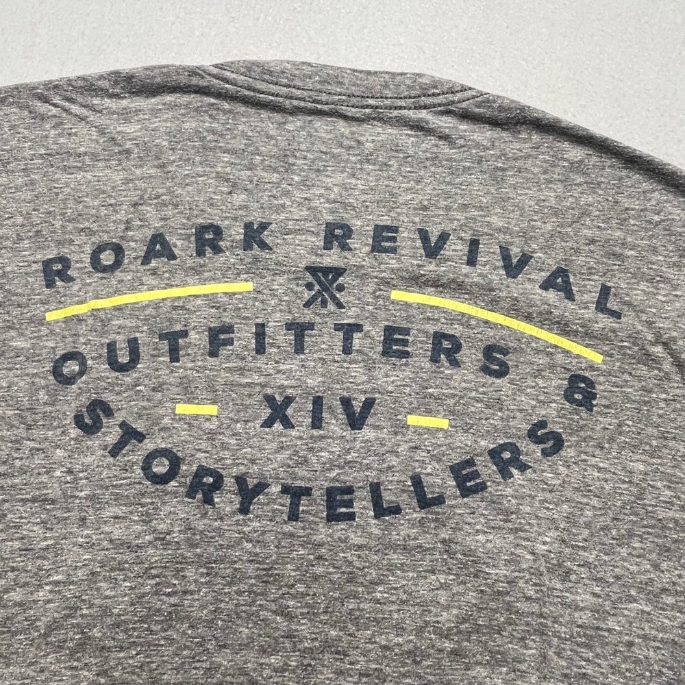 Roark Revival Mens Gray Outfitters & Storytellers Graphic T-Shirt Large L Gray